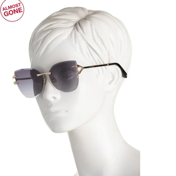 ?roberto Cavalli Cat Eye Sunglasses Gold NWT Roberto Cavalli | Accessories | Roberto Cavalli Rc135 32x  main image 2